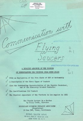 Communication with Flying Saucers - Riley Crabb