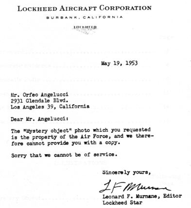 Letter from Lockheed